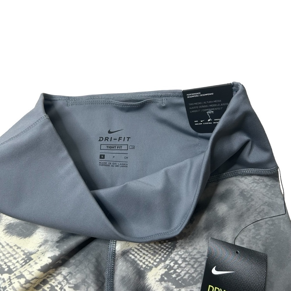 Nike Women's One Dri-Fit Training Performance Tight Fit Shorts Snake Gray Small - Picture 9 of 12